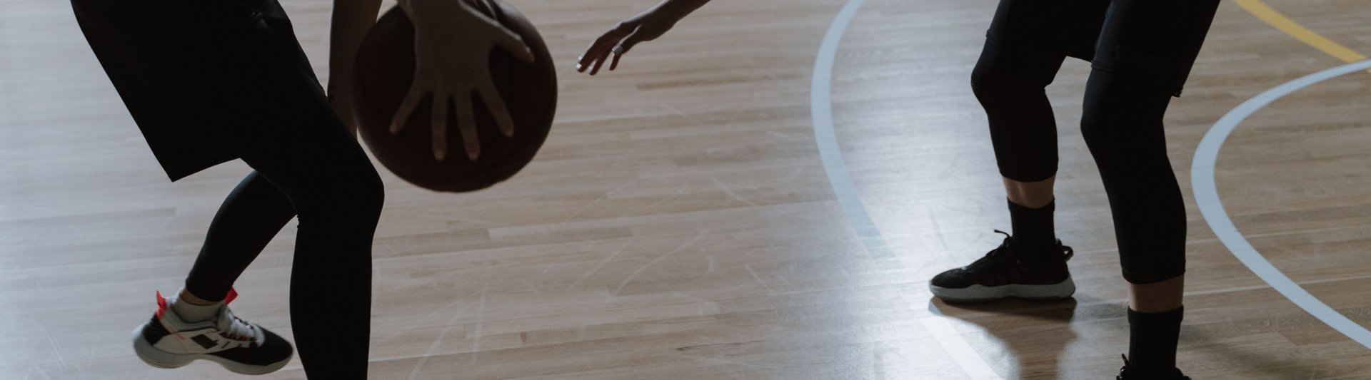 Close-up of a young player's dribbling skills